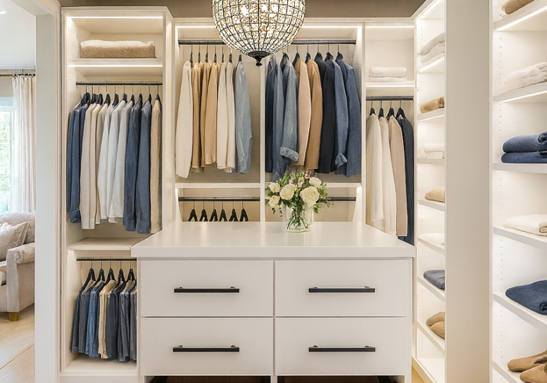 Custom walk-in closet Custom walk-in closet