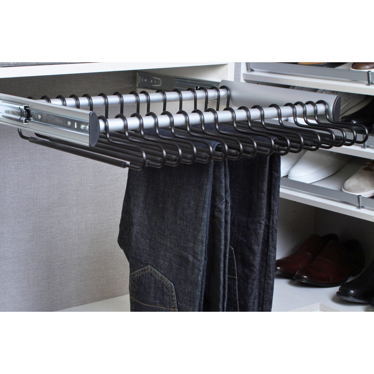 Pants Rack Height Custom Closet Systems | Factory-Direct Closet Kits | Hi-Tech
