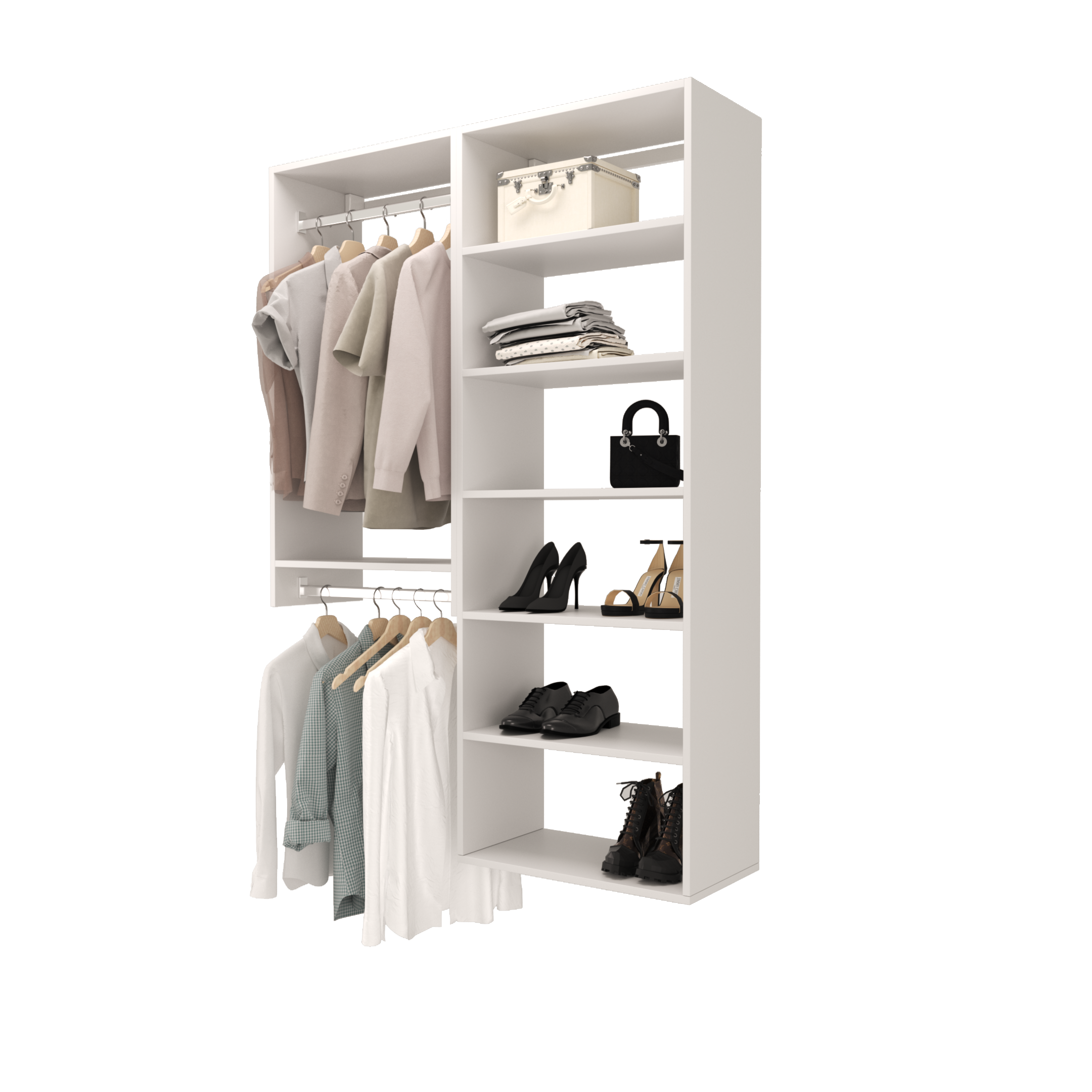 Premium Modular Closet System – Levio Series, Double Hanging