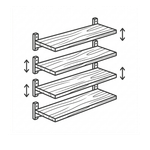 custom adjustable shelf icon