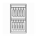double hanging closet icon