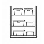 Garage shelving system icon