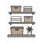 laundry room shelving icon