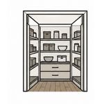 walk-in pantry storage icon