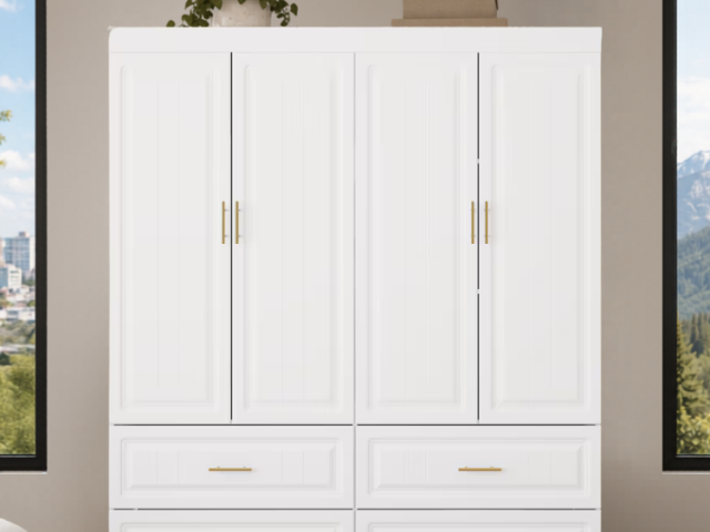 white wardrobe