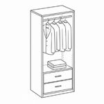 wardrobe icon with hanging storage