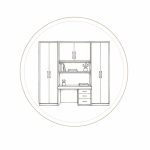 cabinet desk storage icon