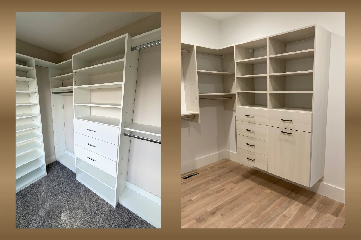 Custom DIY storage systems for closets and home organization